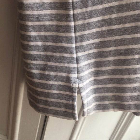 J.Crew Grey/White Stipe Tank, Size M - Picture 5 of 5